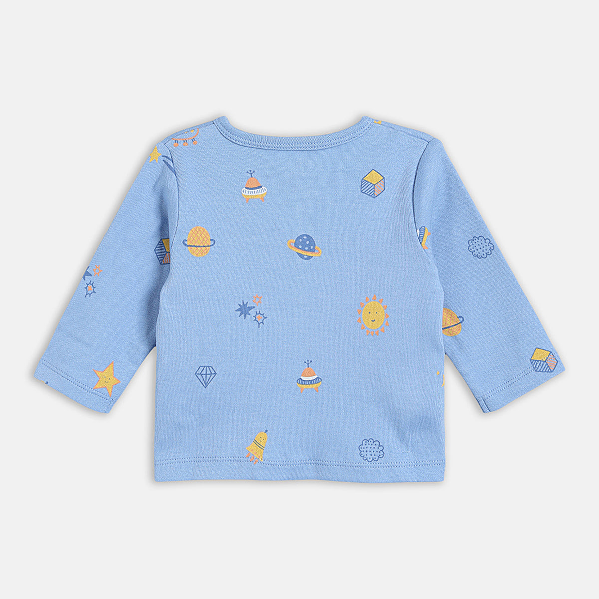 Baby Boys Printed Shirt and Pants with Booties and Soft Toy Set of 4, Blue