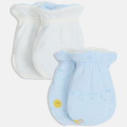 Baby Boys Printed Mittens Set of 2 Pairs, Multicolour