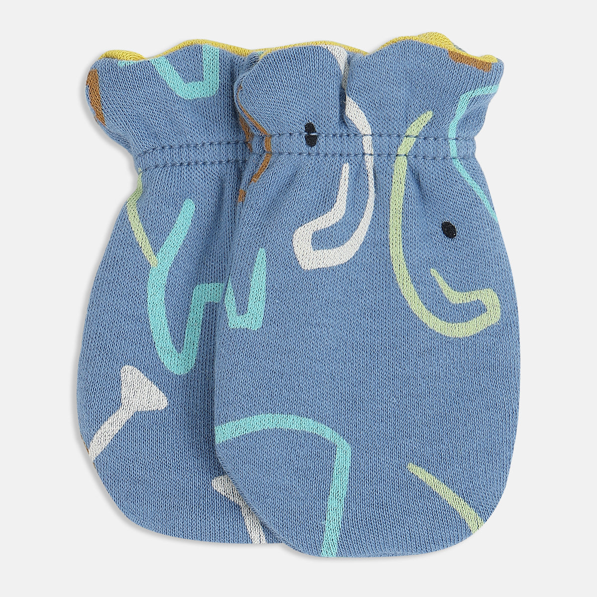 Baby Boys Printed Mittens Set of 2 Pairs, Multicolour