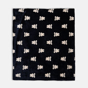Baby Navy Blue Soft Blanket With Teddy Design For Everyday Use