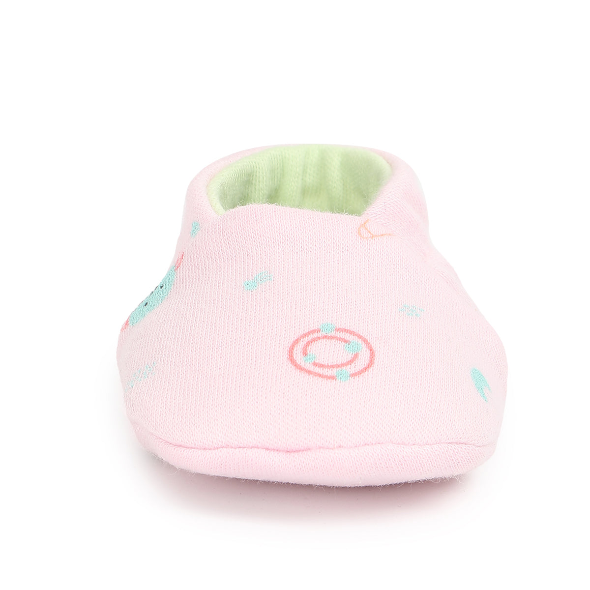Baby Girls Solid and Printed Booties Set of 2 Pairs, Multicolour