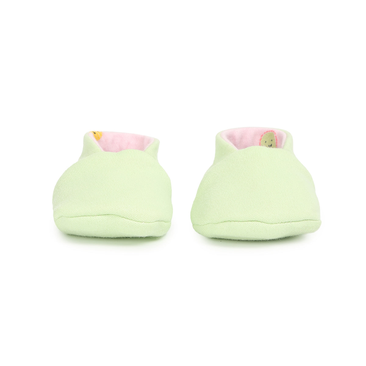 Baby Girls Solid and Printed Booties Set of 2 Pairs, Multicolour