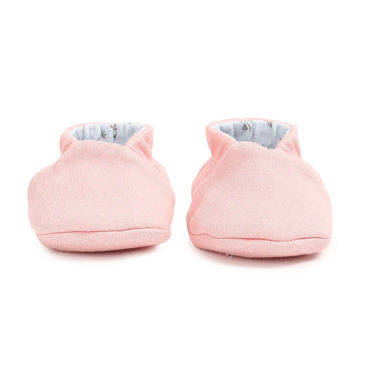 Baby Girls Printed and Solid Booties Set of 2 Pairs, Multicolour