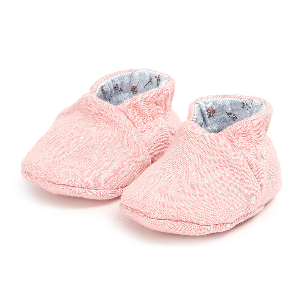 Baby Girls Printed and Solid Booties Set of 2 Pairs, Multicolour