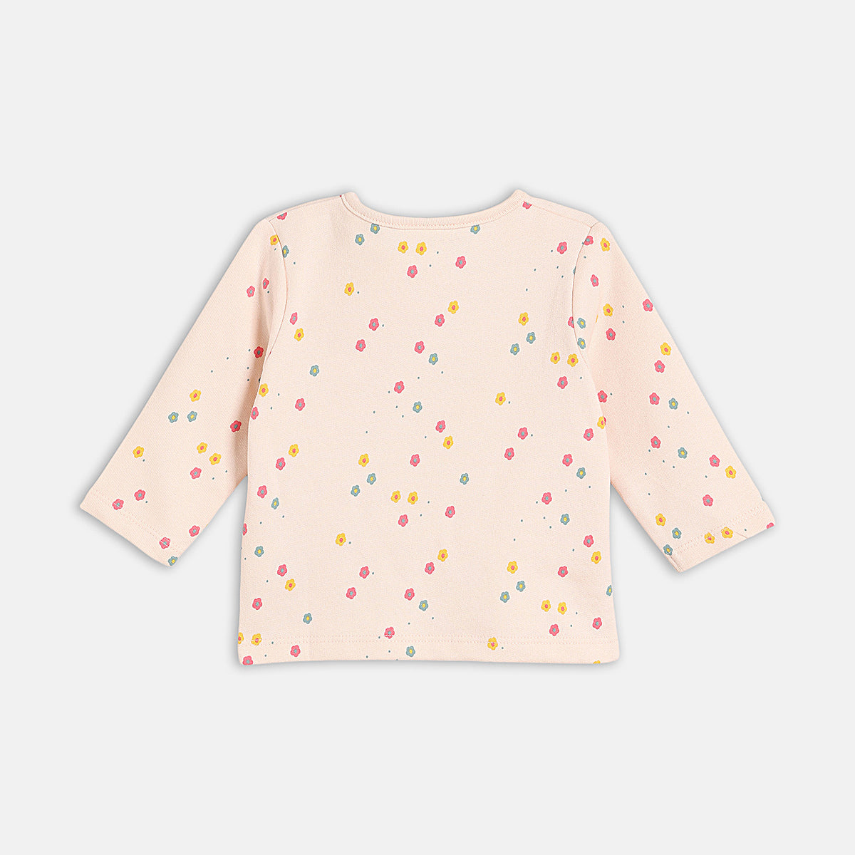 Baby Girls Printed Bodysuit with Top, Pants and Booties Set of 4, Peach Pink