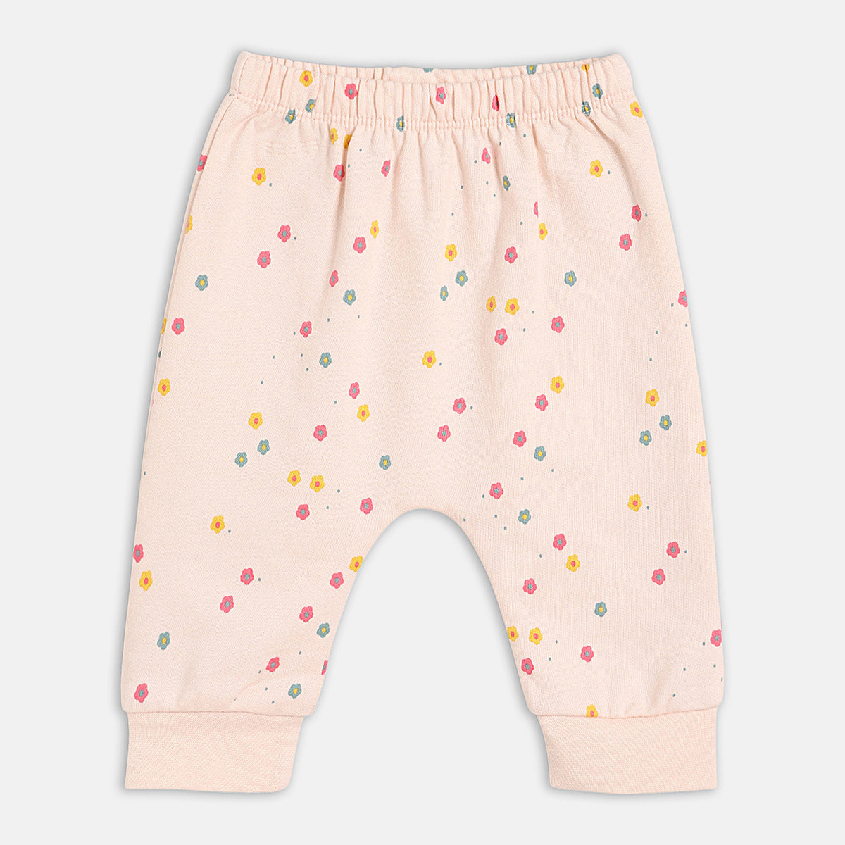 Baby Girls Printed Bodysuit with Top, Pants and Booties Set of 4, Peach Pink