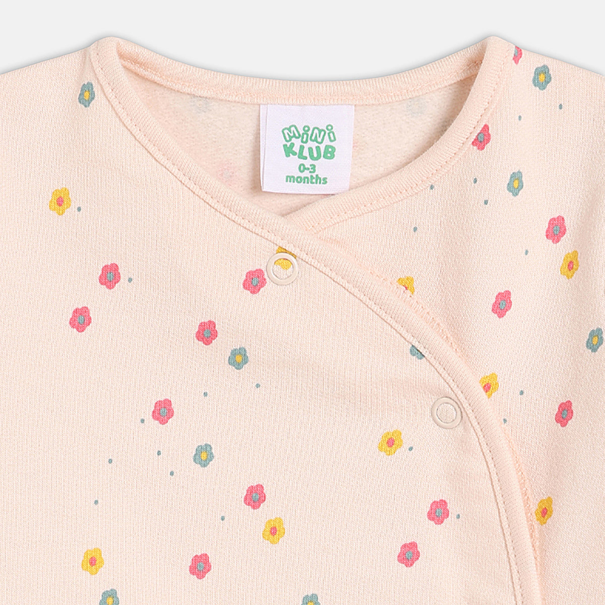 Baby Girls Printed Bodysuit with Top, Pants and Booties Set of 4, Peach Pink