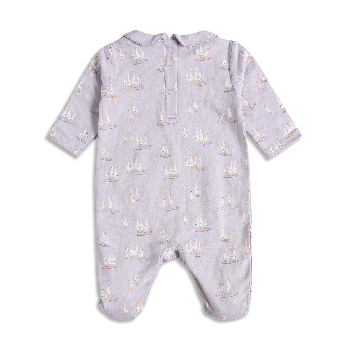 Baby Girls Purple Printed Cotton Sleepsuit Gift Set Pack of 4 for Daily Wear