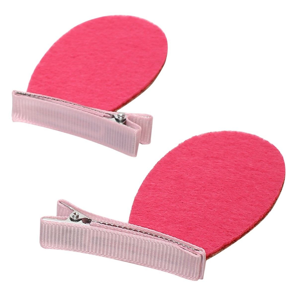 Girls Pink Glitter Bunny Ear Hair Clips Pack of 2 Cute Hair Accessories