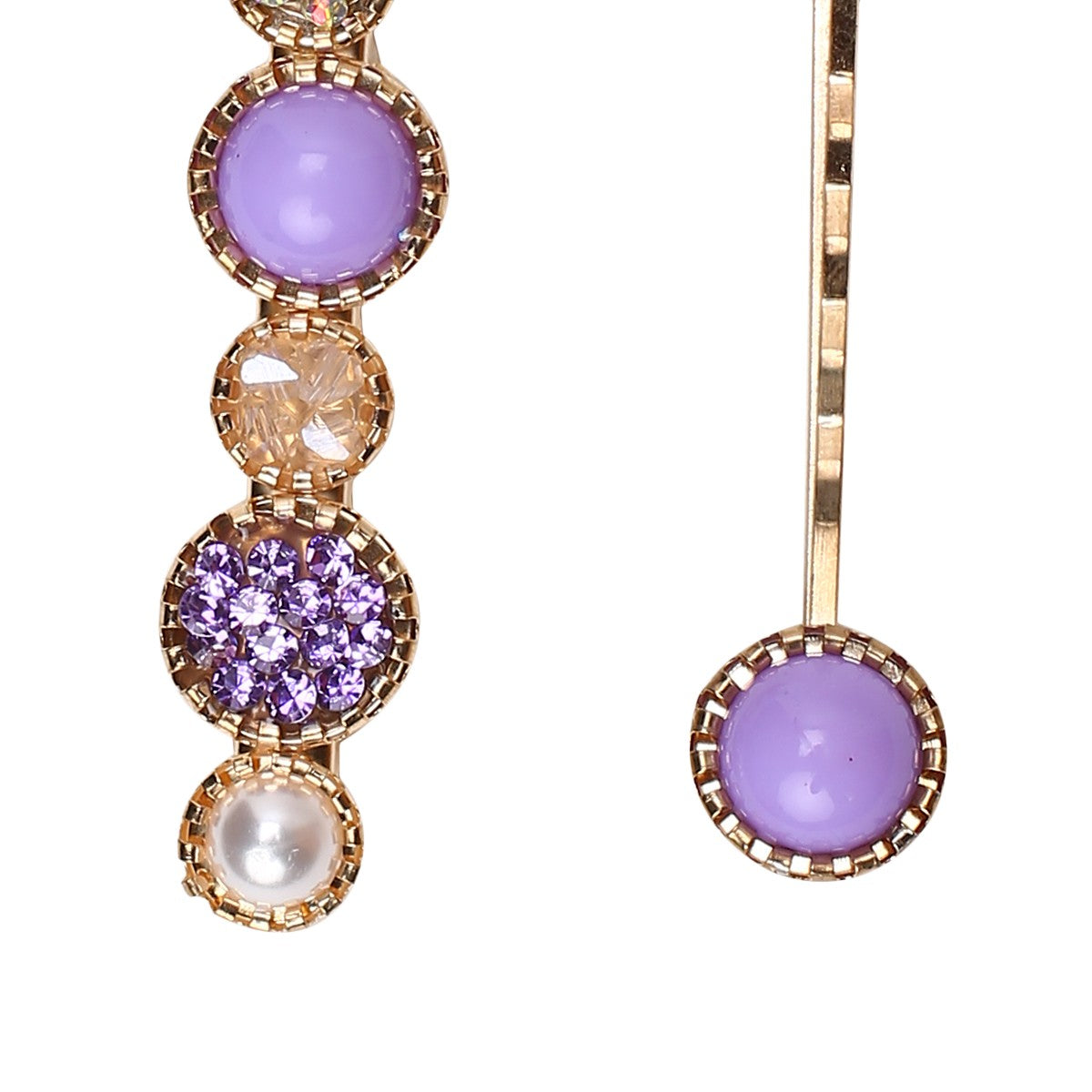 Girls Purple Embellished Hair Pins Pack of 2 Decorative Hair Accessories