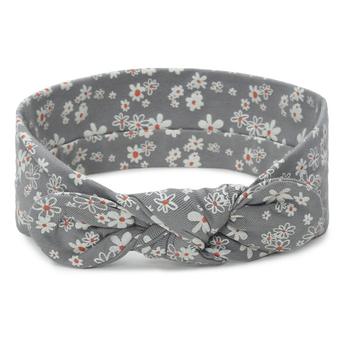 Girls Orange, Grey and Navy Knot Headbands Pack of 3 Soft Hair Accessories