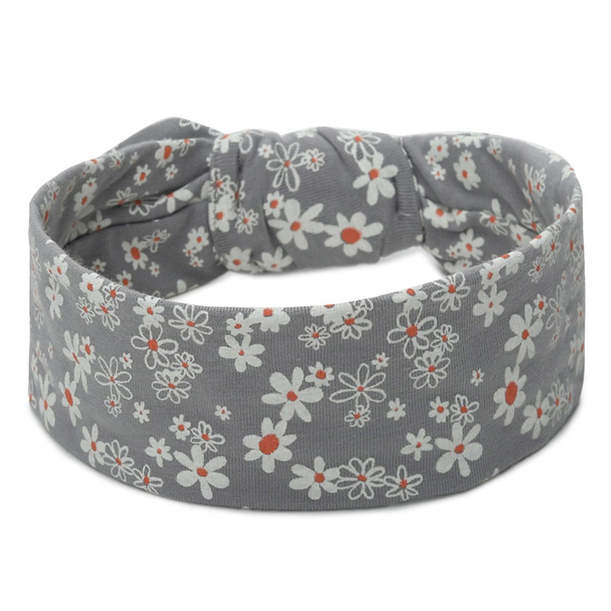 Girls Orange, Grey and Navy Knot Headbands Pack of 3 Soft Hair Accessories