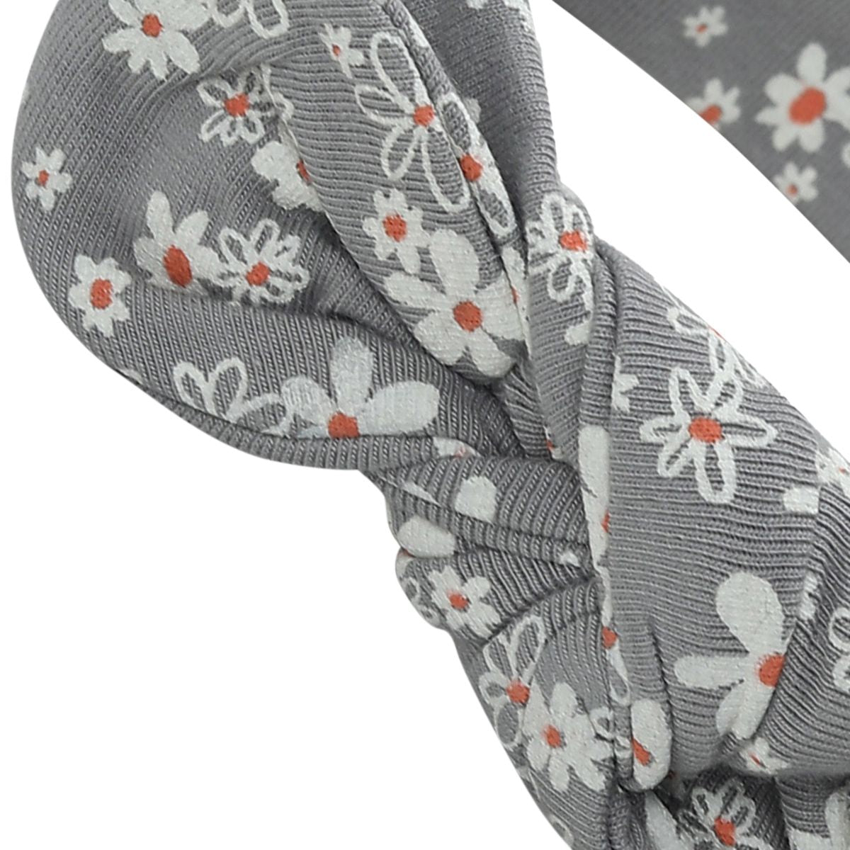 Girls Orange, Grey and Navy Knot Headbands Pack of 3 Soft Hair Accessories