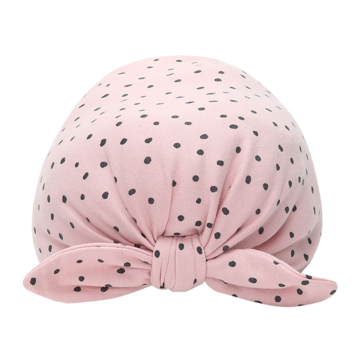 Girls Navy and Pink Face Mask with Polka Dot Headwrap Combo Set