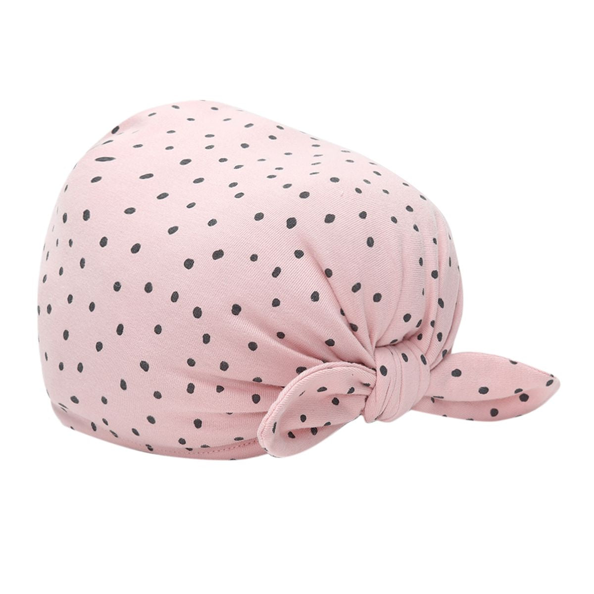 Girls Navy and Pink Face Mask with Polka Dot Headwrap Combo Set