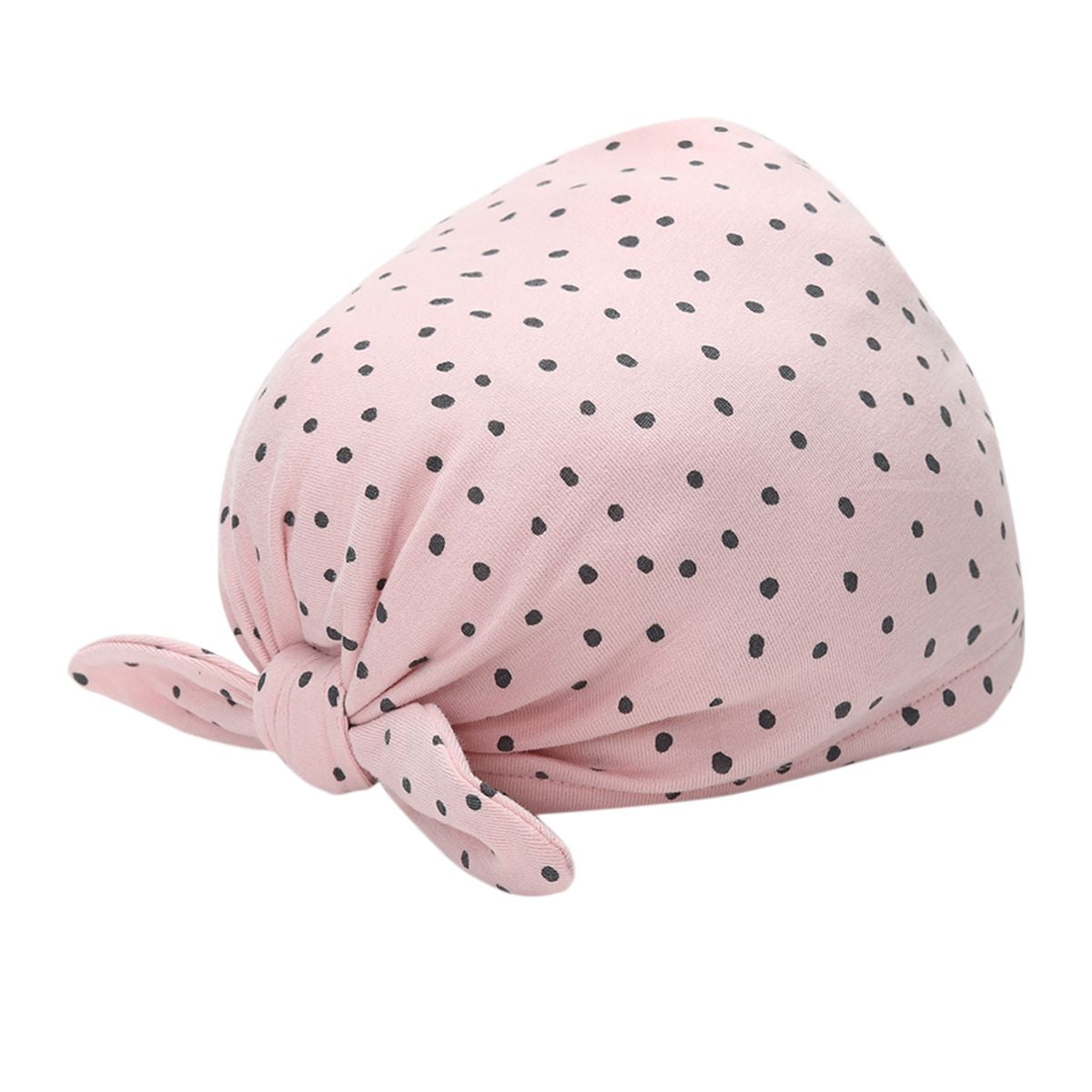 Girls Navy and Pink Face Mask with Polka Dot Headwrap Combo Set