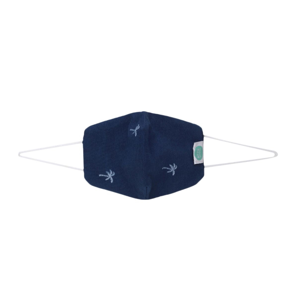 Boys Navy Face Mask with Printed Headwrap Combo Set