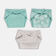 Girls Mint Green and Grey Training Pants Pack of 3 Printed Training Briefs