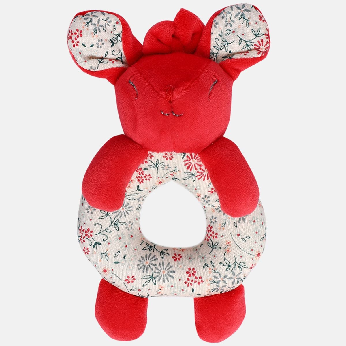 Baby Girls White Cotton Sleepsuit Cap and Rattle Gift Set Pack of 3 Floral Printed Everyday Wear