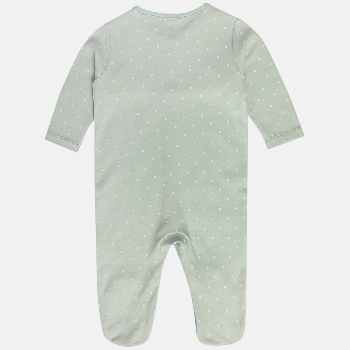 Baby Girls Sage Green and White Cotton Sleepsuit Cardigan Cap and Booties Gift Set Pack of 4 Polka Dot Printed Everyday Wear