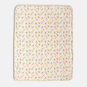 Baby Unisex Cream Polyester Bed Protector Sheet Pack of 1 Fruit Printed Waterproof Nursery Essential