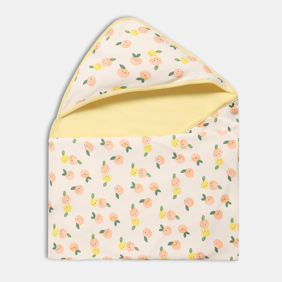 Baby Unisex Cream Polyester Bed Protector Sheet Pack of 1 Fruit Printed Waterproof Nursery Essential