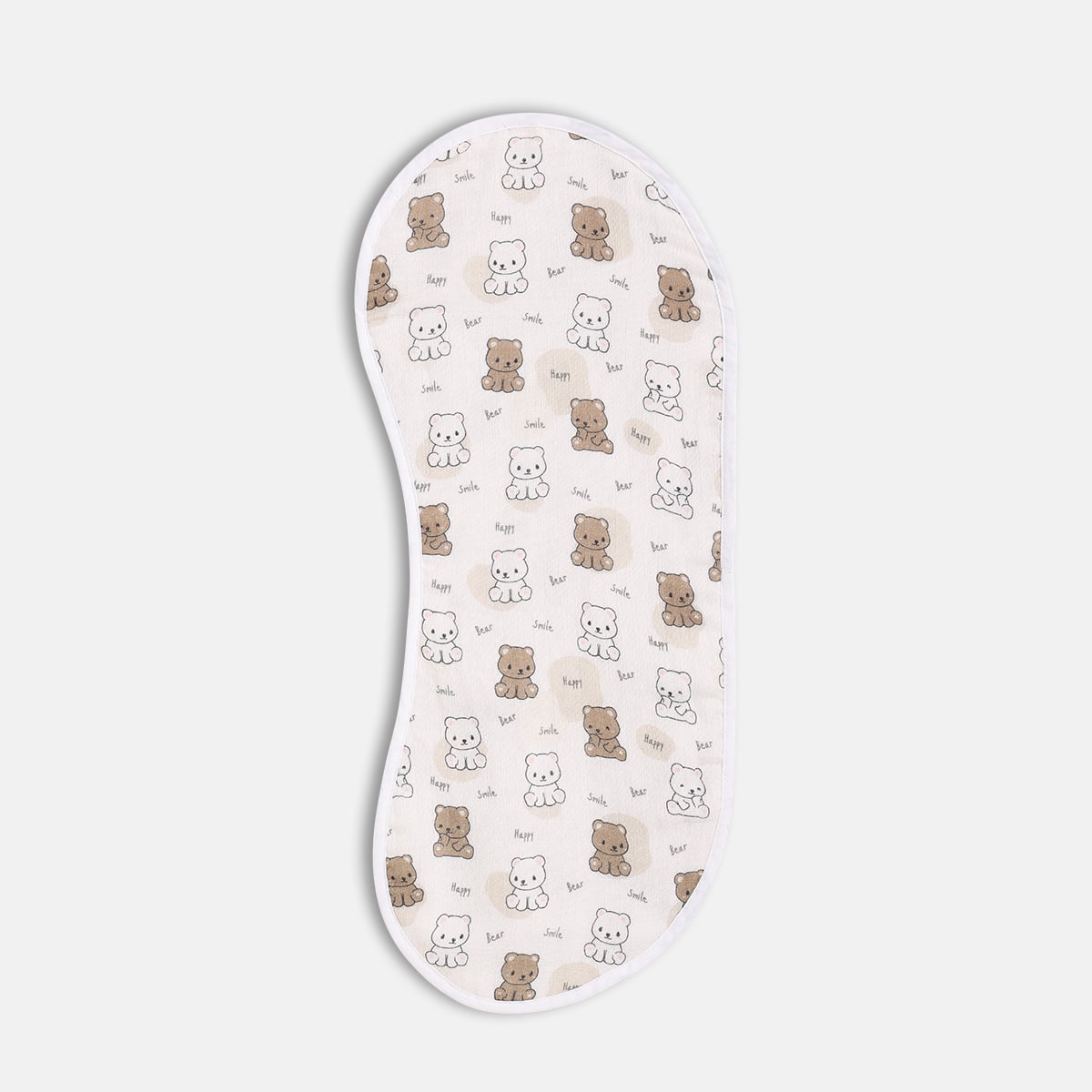 Baby Unisex Cream Cotton Muslin Burp Cloths Pack of 2 Animal Printed Feeding Essential