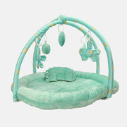 Baby Unisex Mint Green Polyester Play Gym Mat Pack of 1 Hanging Toys Tummy Time Essential