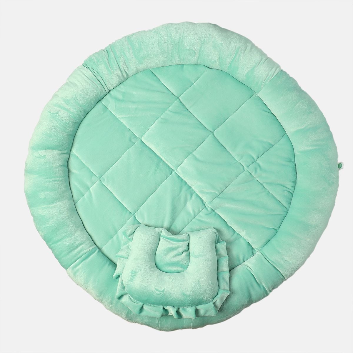 Baby Unisex Mint Green Polyester Play Gym Mat Pack of 1 Hanging Toys Tummy Time Essential