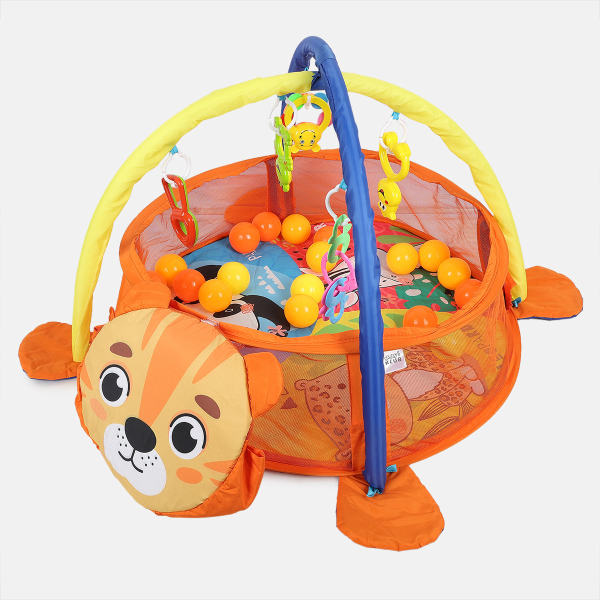 Unisex Orange 3 In 1 Play Gym With Colourful Ball Set