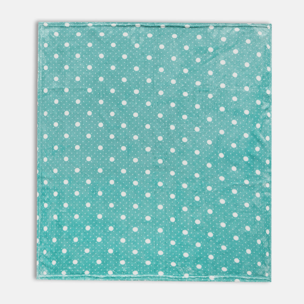 Girls Mint Green Polka Dot Coral Fleece Blanket Soft Receiving Blanket