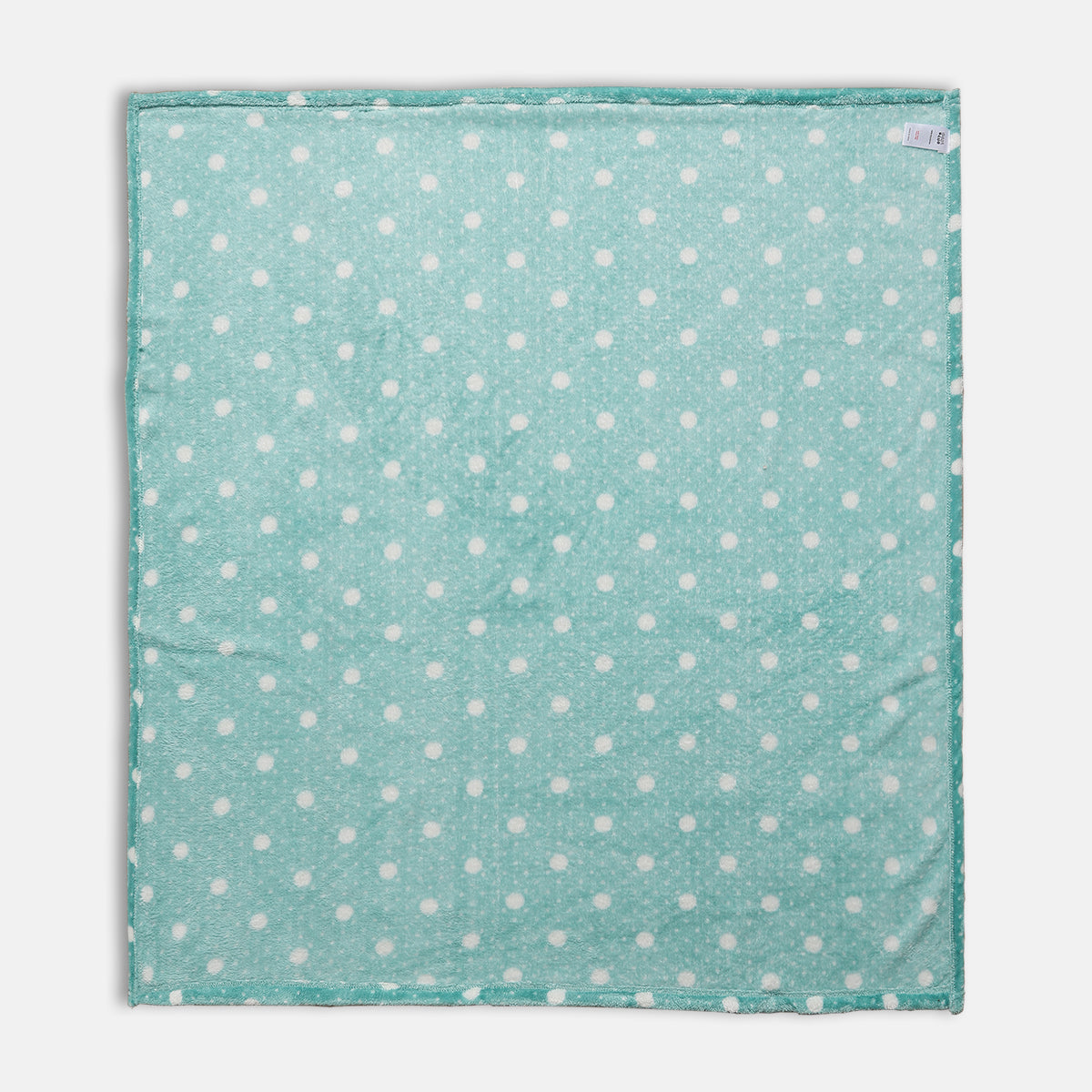 Girls Mint Green Polka Dot Coral Fleece Blanket Soft Receiving Blanket