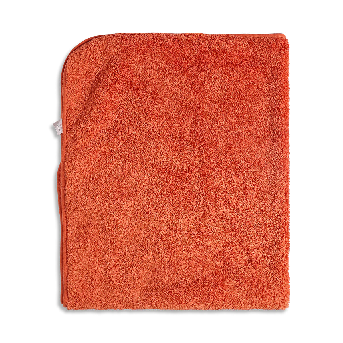Baby Unisex Orange Solid Fleece Blanket for Daily Use