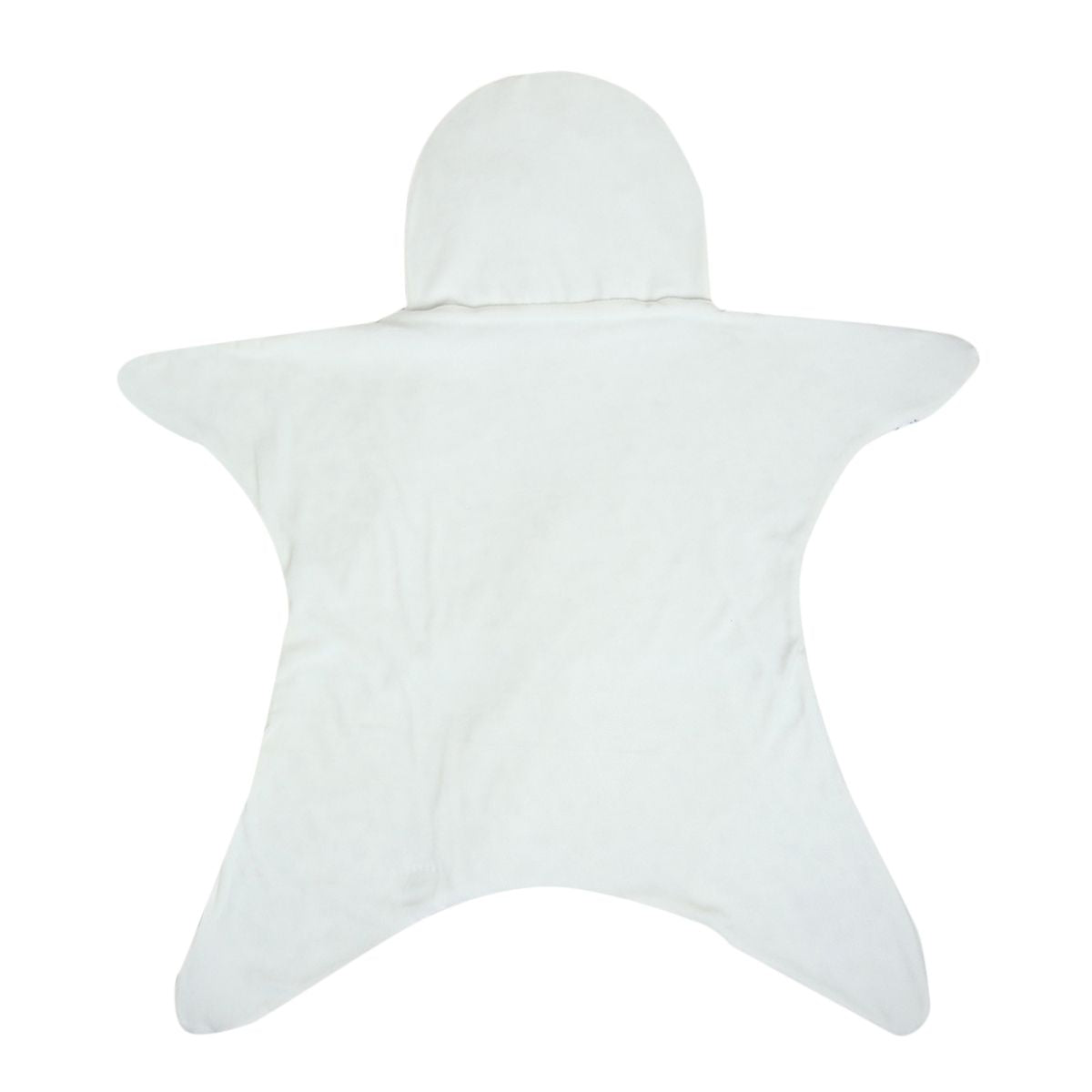 Baby Unisex White Cotton Hooded Wrapper Pack of 1 Reversible Animal Printed Cozy Nursery Essential