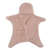 Girls Pink Hooded Coral Fleece Wrapper Blanket Soft Swaddle Wrap