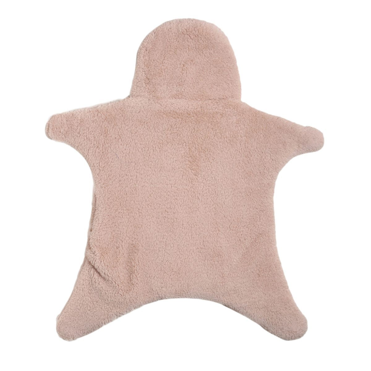 Girls Pink Hooded Coral Fleece Wrapper Blanket Soft Swaddle Wrap