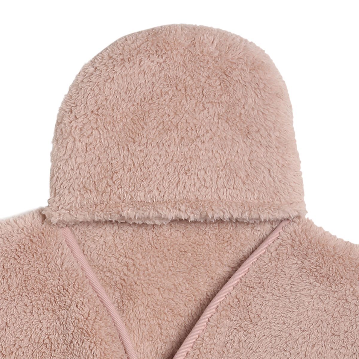 Girls Pink Hooded Coral Fleece Wrapper Blanket Soft Swaddle Wrap