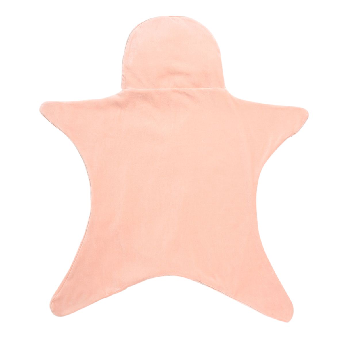 Baby Girls Peach Cotton Hooded Wrapper Pack of 1 Reversible Animal Printed Cozy Nursery Essential