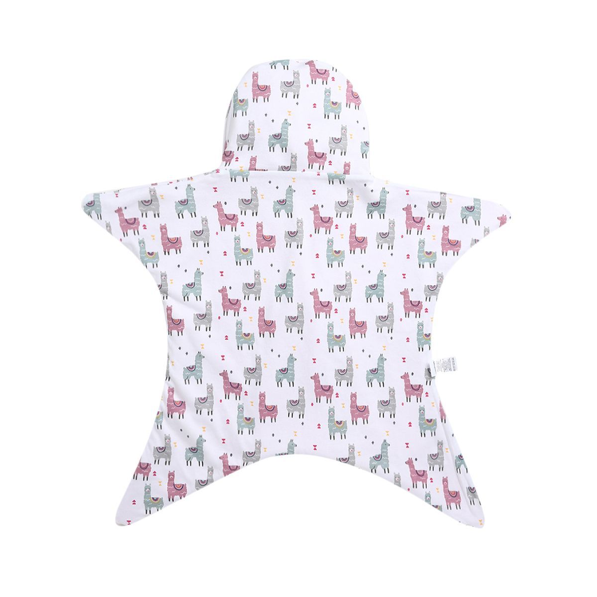 Baby Unisex White Cotton Hooded Wrapper Pack of 1 Llama Printed Cozy Nursery Essential
