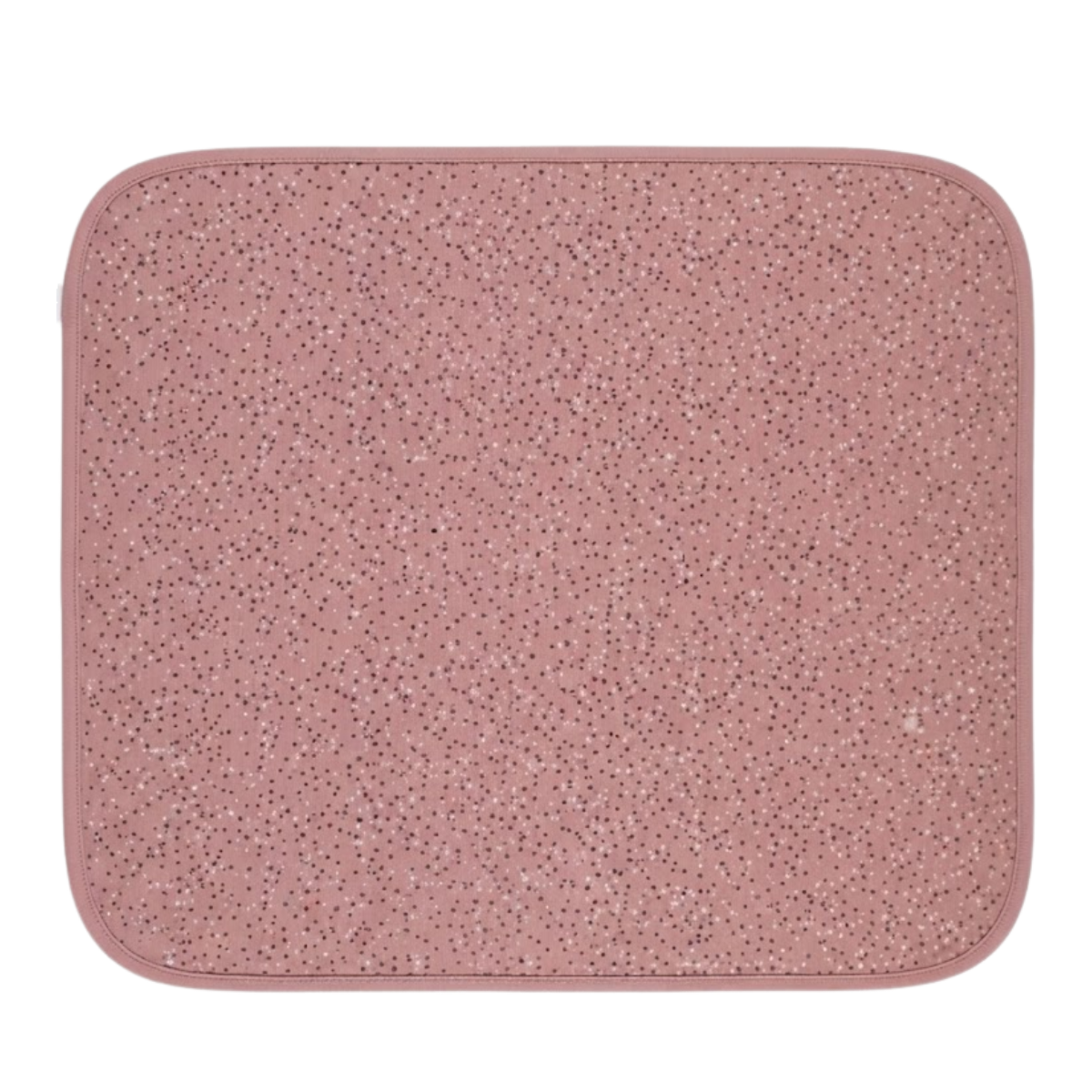 Baby Dusty Pink Cotton Bed Protector Sheet Speckled Print Waterproof Baby Essential