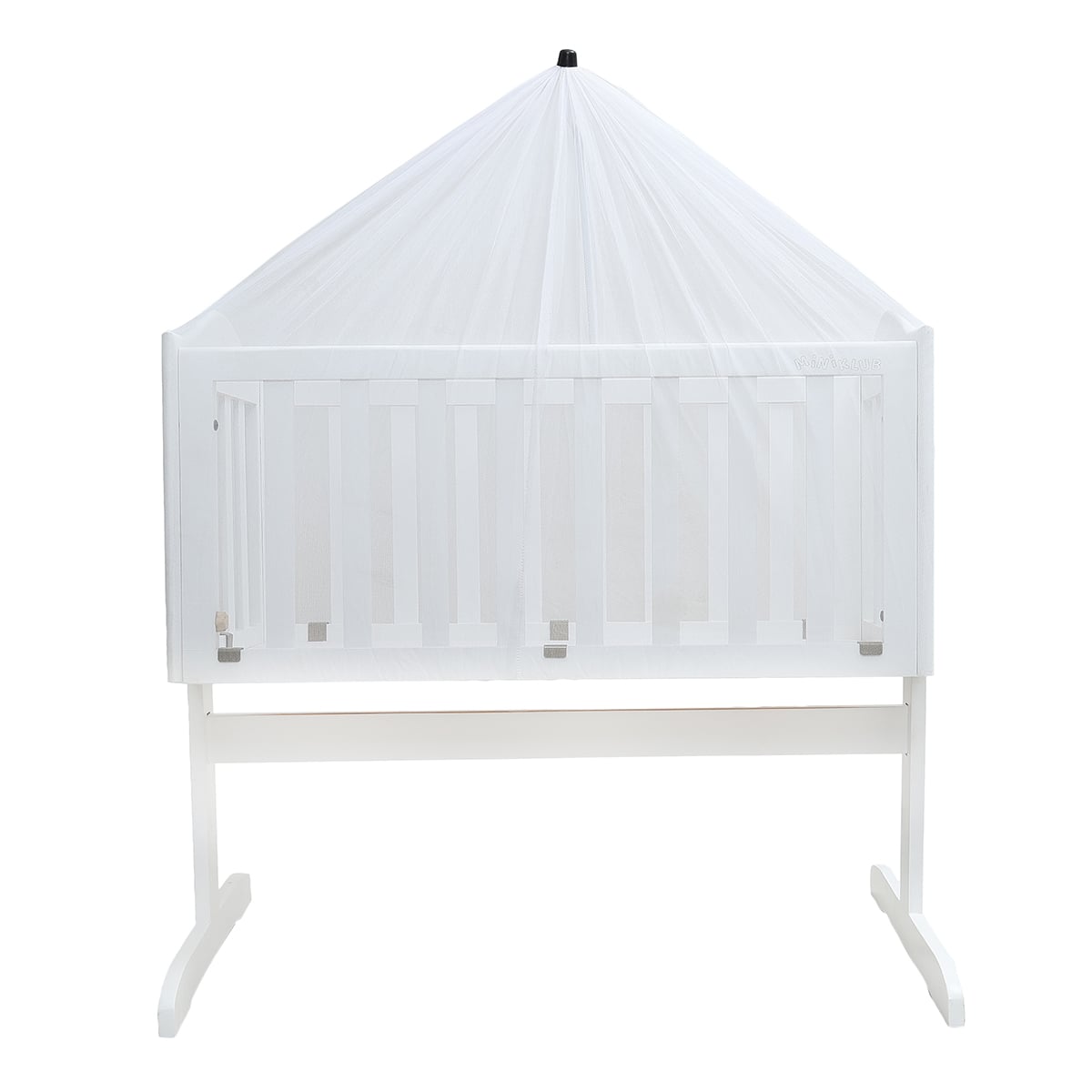 Baby Unisex White Fabric Cradle with Mosquito Net Pack of 1 Comfortable Baby Sleeping Cradle