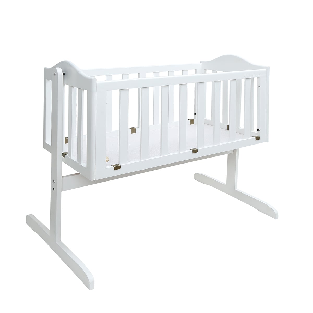 Baby Unisex White Fabric Cradle with Mosquito Net Pack of 1 Comfortable Baby Sleeping Cradle