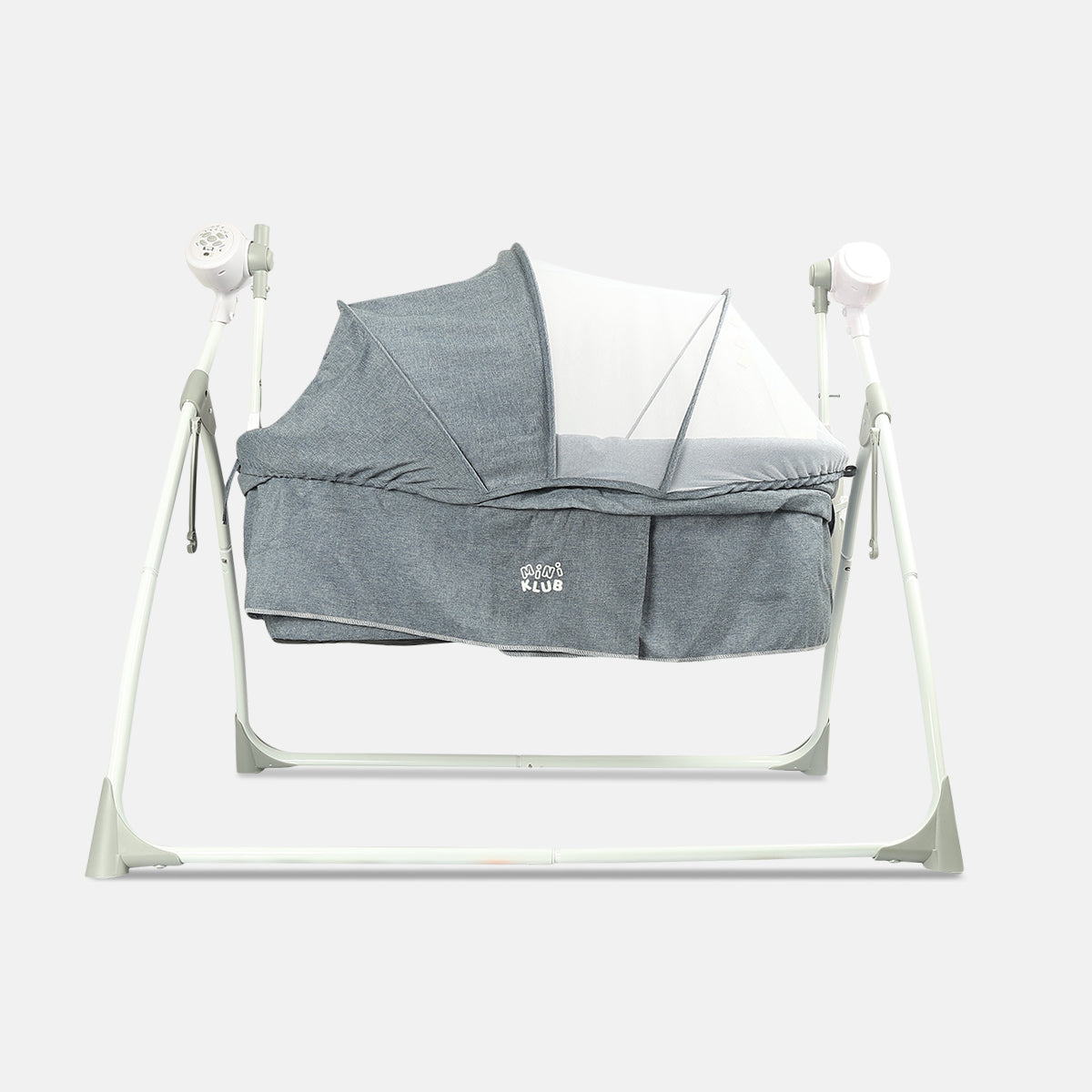 Baby Electric Cradle with Canopy & Mosquito Net, Grey