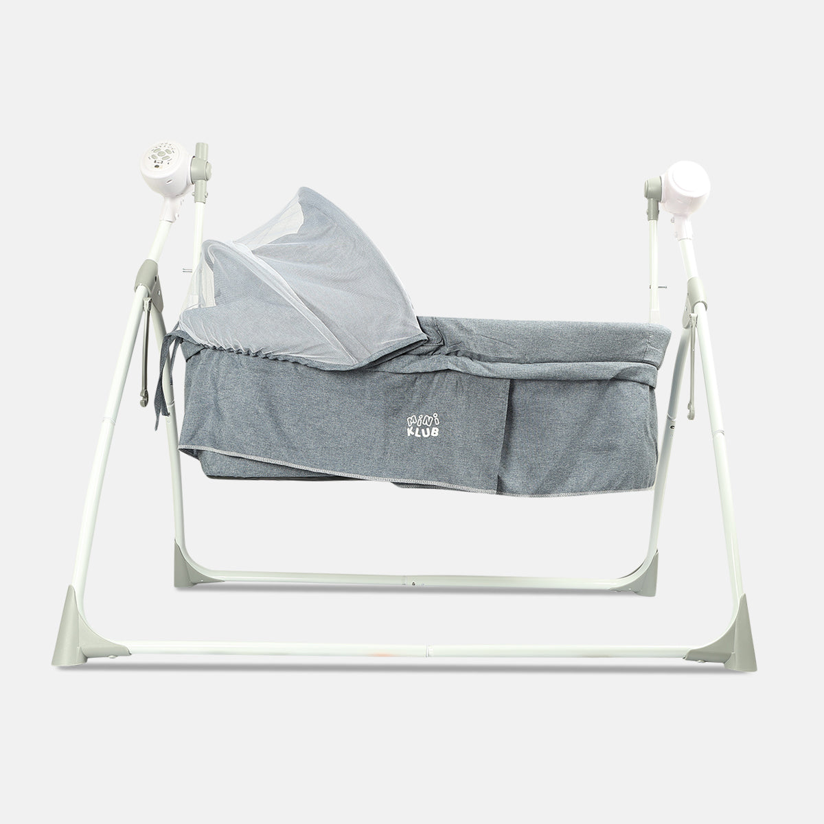 Baby Electric Cradle with Canopy & Mosquito Net, Grey