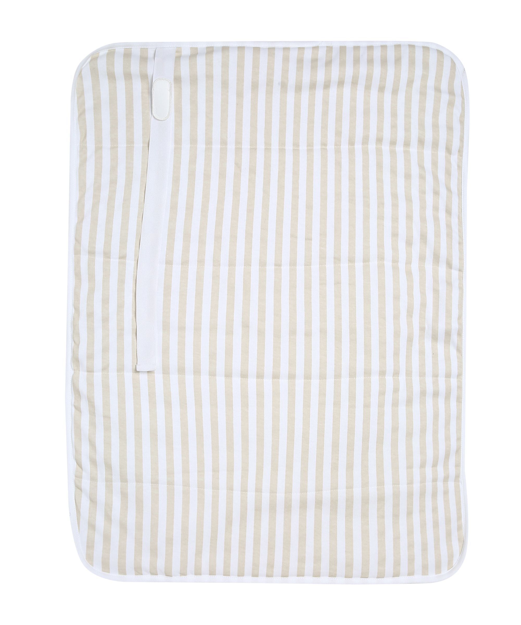 Baby Changing Mat with Safety Strap, Brown Printed