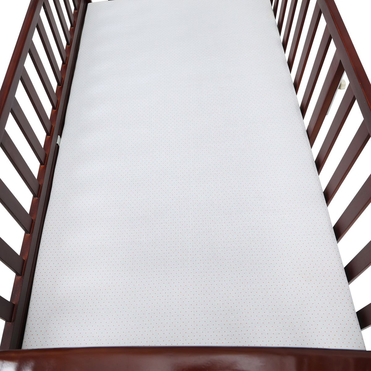 Baby Unisex Brown Wooden Cot with Rocking Base and Wheels Pack of 1 Comfortable Baby Sleeping Cot