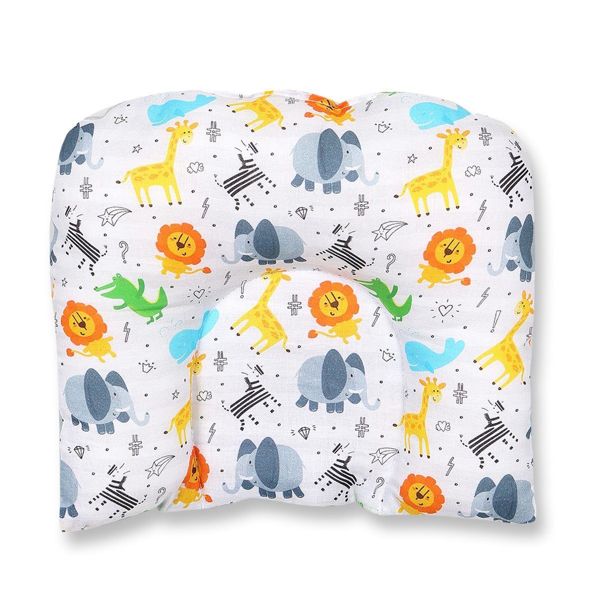 Baby Mosquito Net Bed with Zipper Closure & Cushioned Base, Multicolor Print