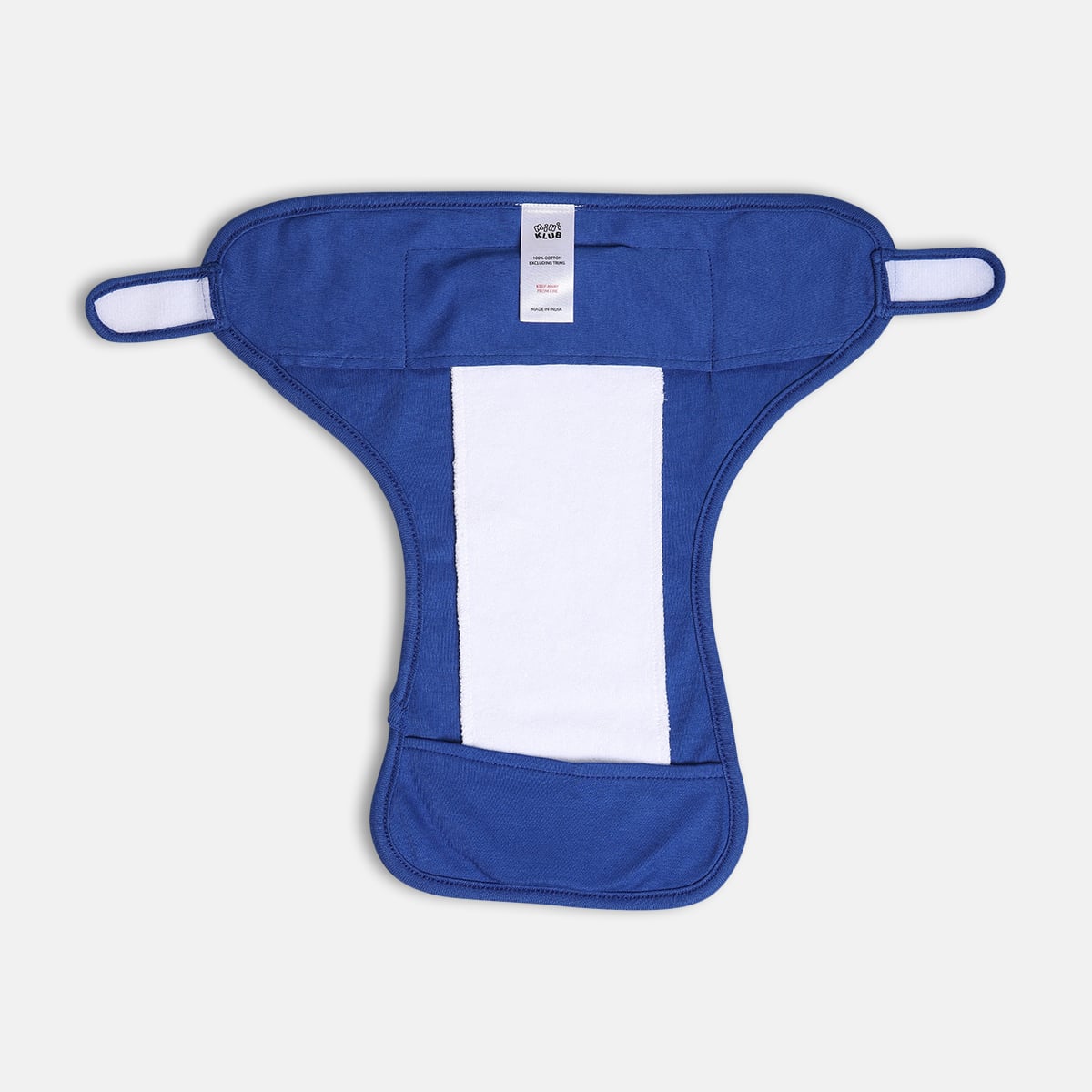 Baby Unisex Cream Blue and Navy Cotton Printed Reusable Cloth Nappies Pack of 3 Everyday Essentials