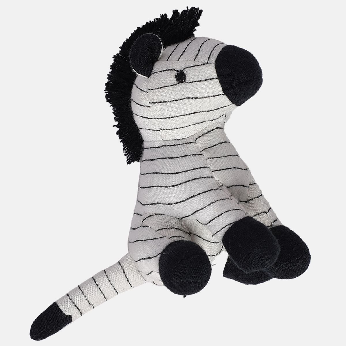 Baby Unisex Beige White and Black Cotton Blend Hooded Wrapper and Soft Toy Gift Set Pack of 2 Zebra Themed Bath Time Essentials