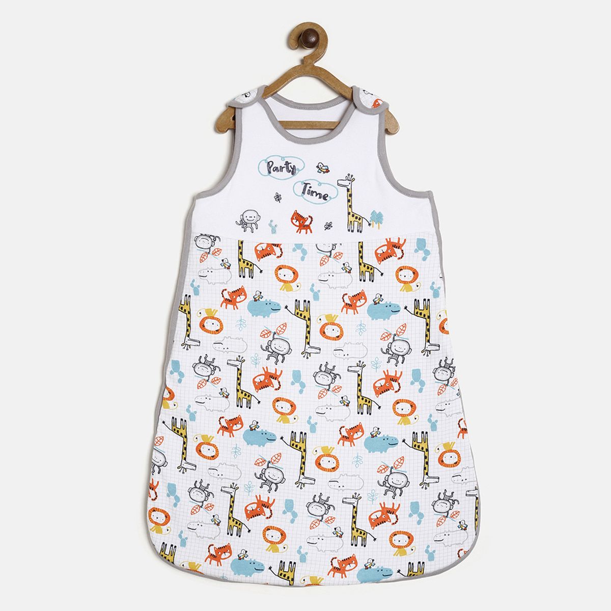 Unisex Animal Print Sleeping Bag Wearable Sleep Sack with Shoulder Snap Closure